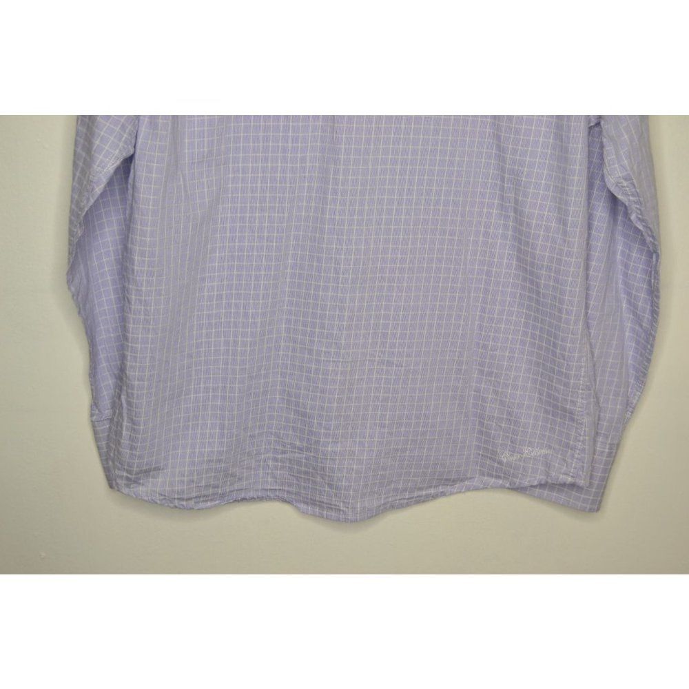 English Laundry Men's Xl Blue Houndstooth Button Down Long Sleeve Shirt — image 6 of 8